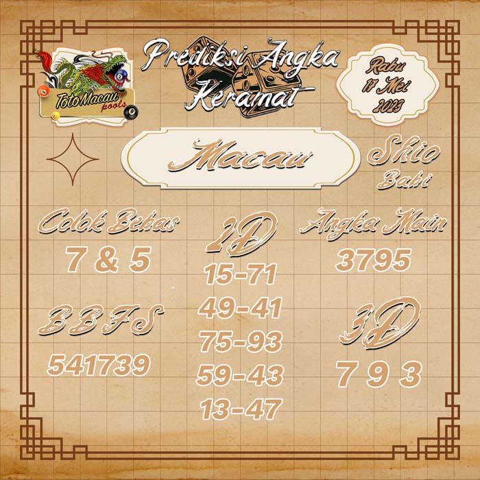 PREDIKSI MACAU ANGKA KERAMAT